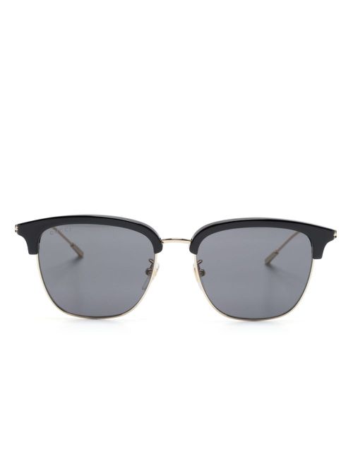 Clubmaster-frame tinted sunglasses - Black