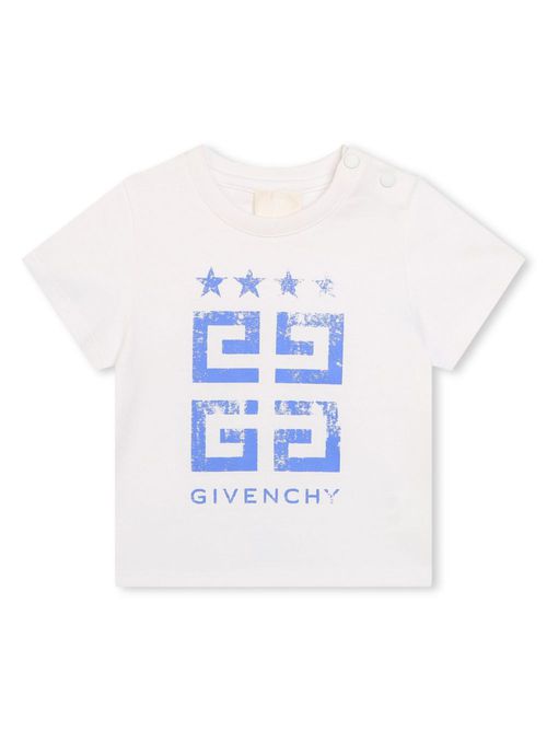 4G-motif cotton T-shirt - White