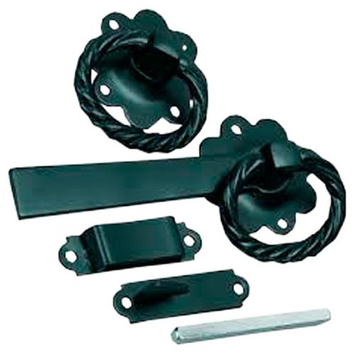 Twisted Ring Gate Latch, Black