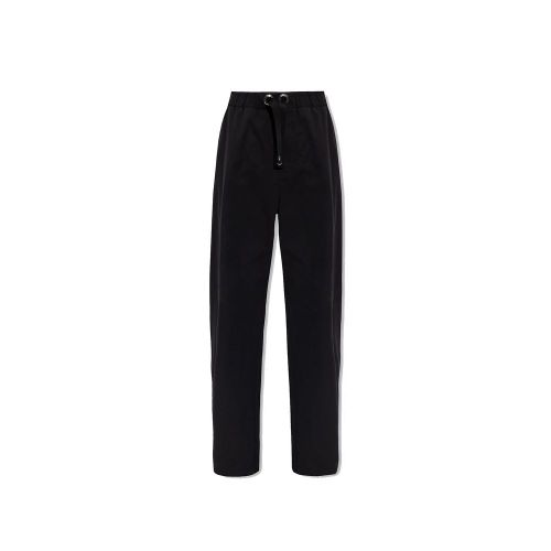 Cotton Drawstring Joggers — Black
