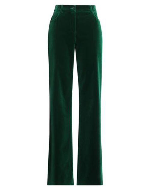 Woman Pants Green Size 12 Cotton, Elastane