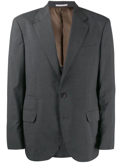Micro-check suit jacket - Grey