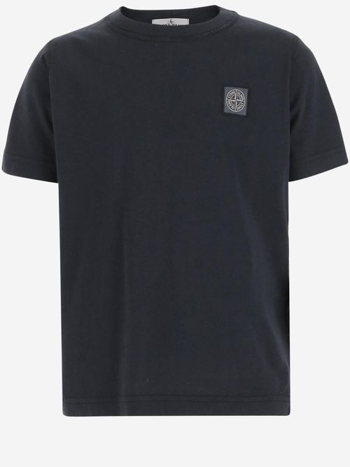 Logo-Embroidered Cotton T-Shirt — Navy