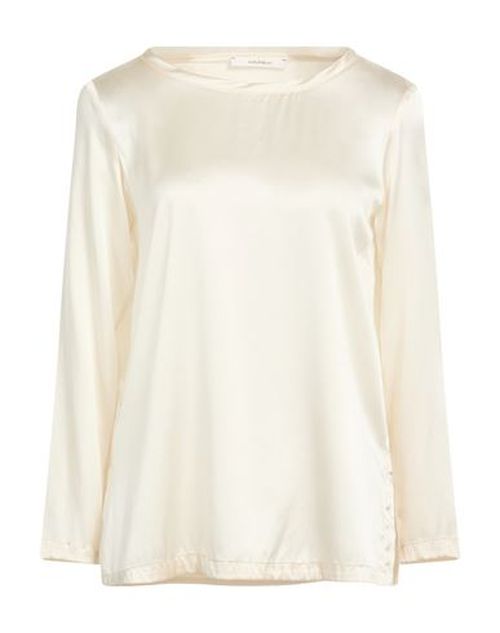 Malìparmi Woman Top Off white Size 4 Silk, Elastane