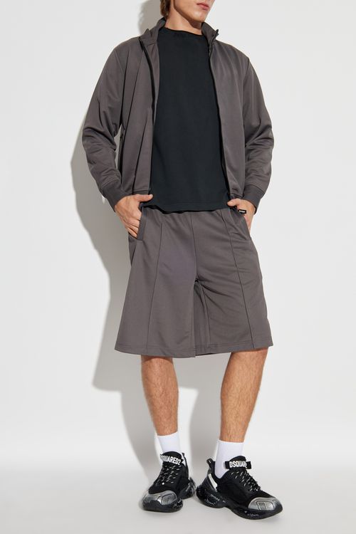 Shorts With Stitching On The Legs, Men's, Grey