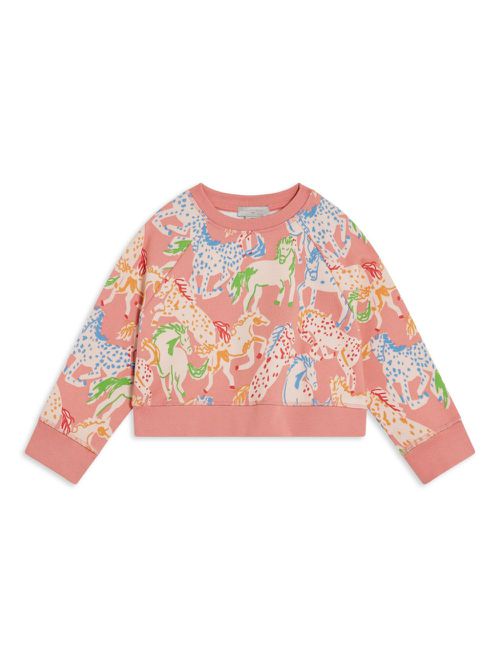 Horse-print sweatshirt - Pink
