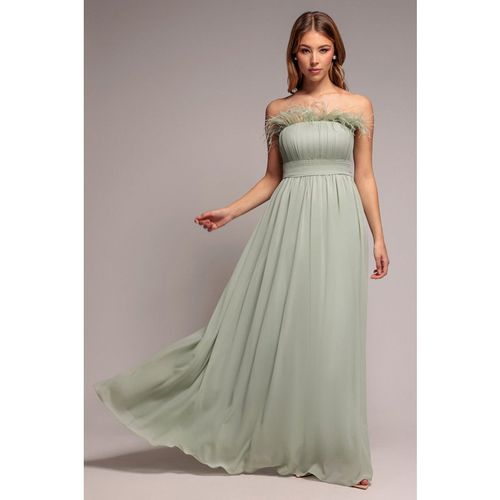 Goddiva Bridesmaids Chiffon Maxi Dress - Sage Green