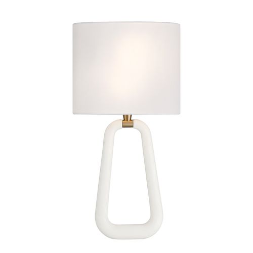 Aged Brass + Matte White Wall Sconce from the Jori Collection