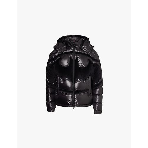 Mens Black X Batman Solander Brand-patch Regular-fit Shell-down Jacket