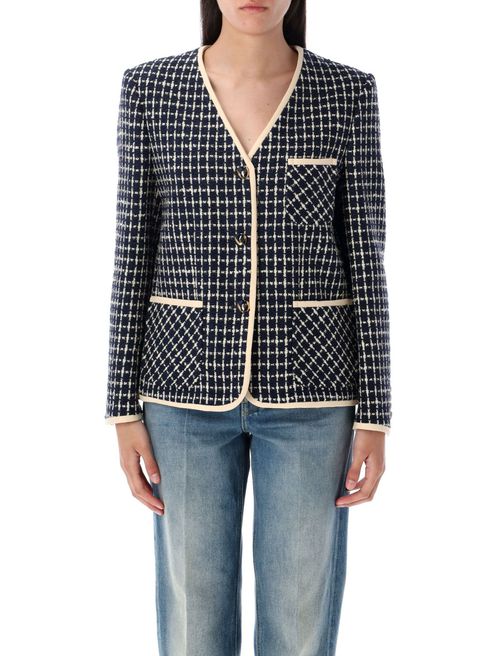 Navy Blue boucl blazer