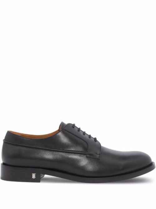 Monogram motif derby shoes