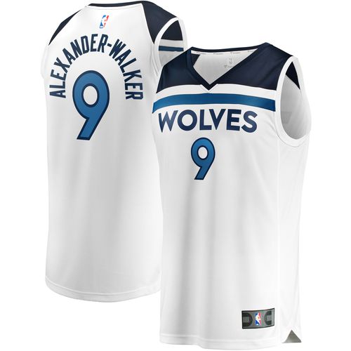 Men's Nickeil Alexander-Walker White Minnesota Timberwolves Fast Break Replica Player Jersey