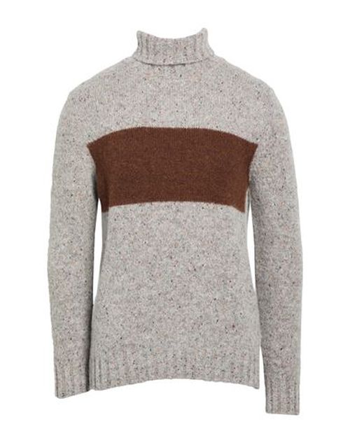 Man Turtleneck Grey Size 40 Alpaca wool, Viscose, Polyamide, Merino Wool