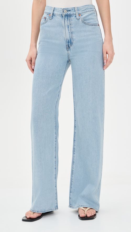 Ribcage Wide Leg Jeans Of Course Stone