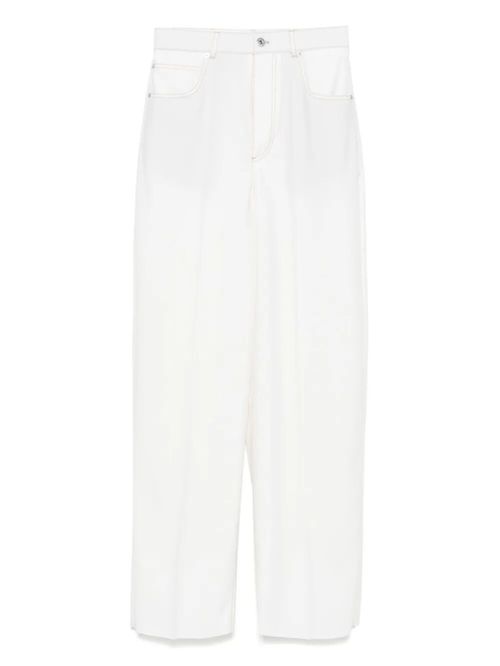 White Straight-Leg Pants