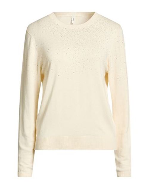 Woman Sweater Cream Size S Viscose, Nylon