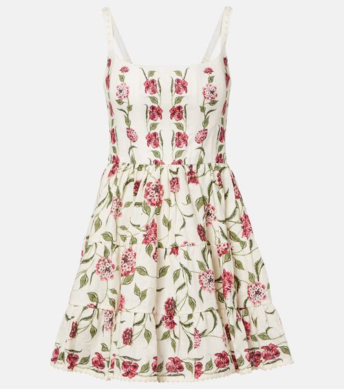 Granadilla floral linen minidress