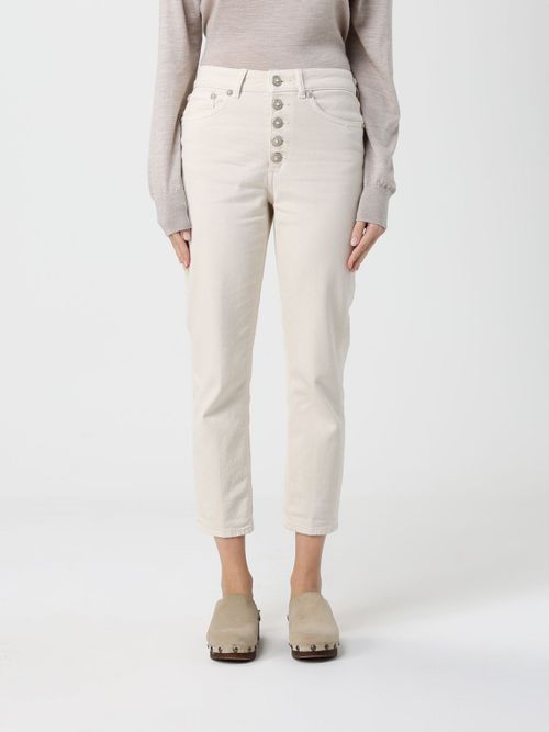 Jeans Woman color Beige