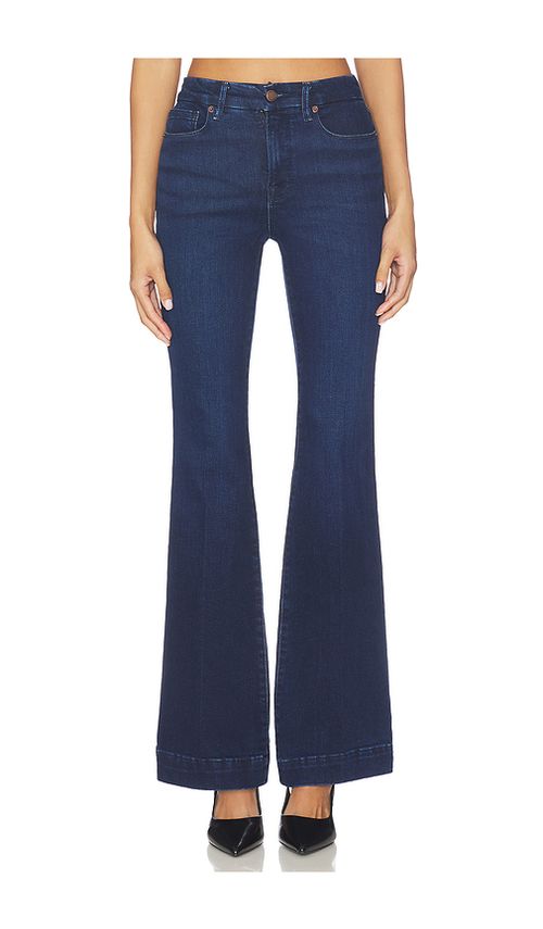 Good American Good Legs Compression Flare Jeans in Blue. - 12 also