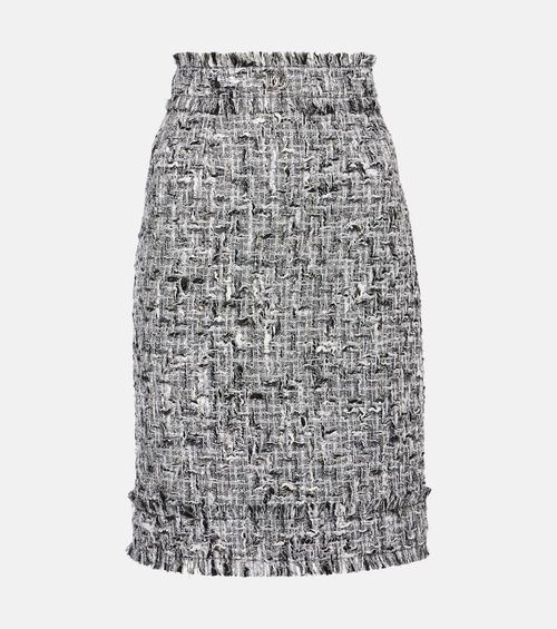 Lamé midi skirt
