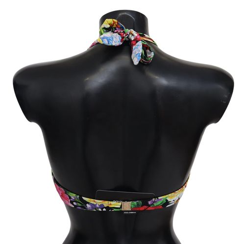 Floral Print Bikini Top — Multicolor