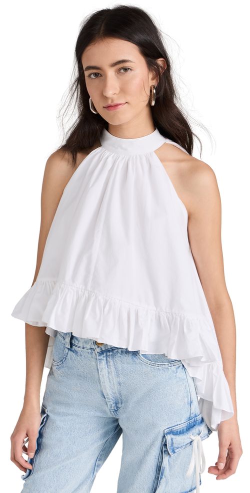 AZEEZA 여성 Plath Top White