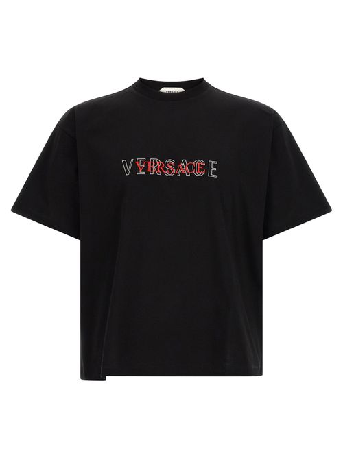 Embroidered Logo T-Shirt — Black