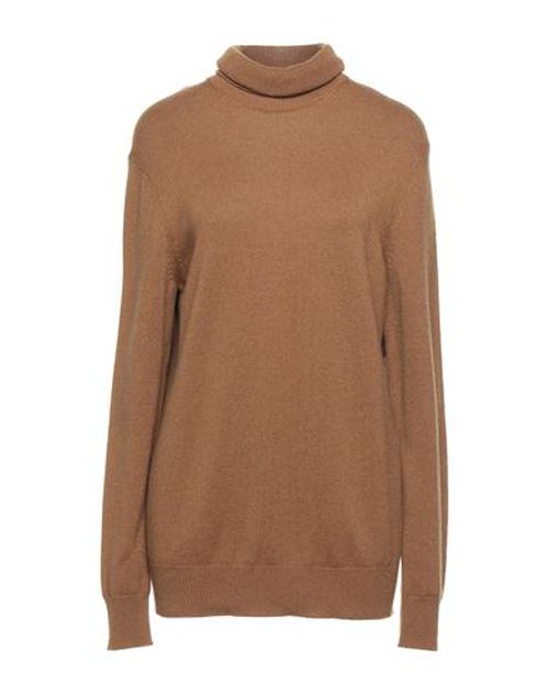 Woman Turtleneck Camel Size 6 Cashmere