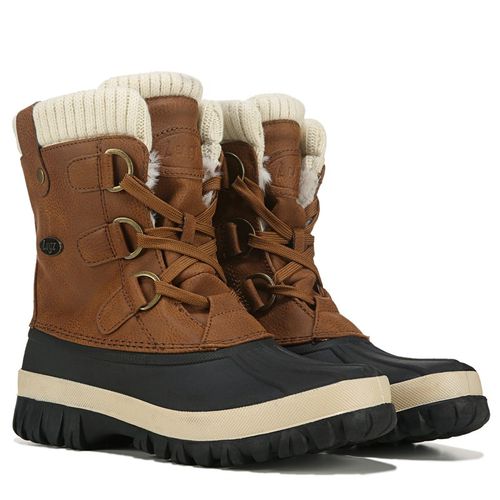 Women's Stormy Weather Resistant Duck Boots (Peanut/Cream/Black)