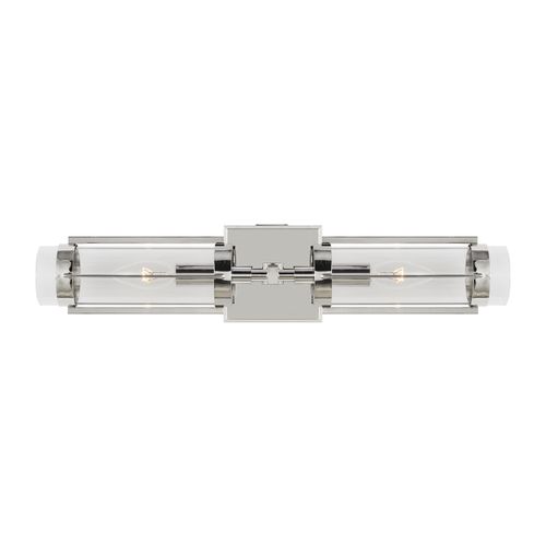 Visual Comfort Studio Flynn 2-Light Bathroom Vanity Light in Polished Nickel by Ralph Lauren