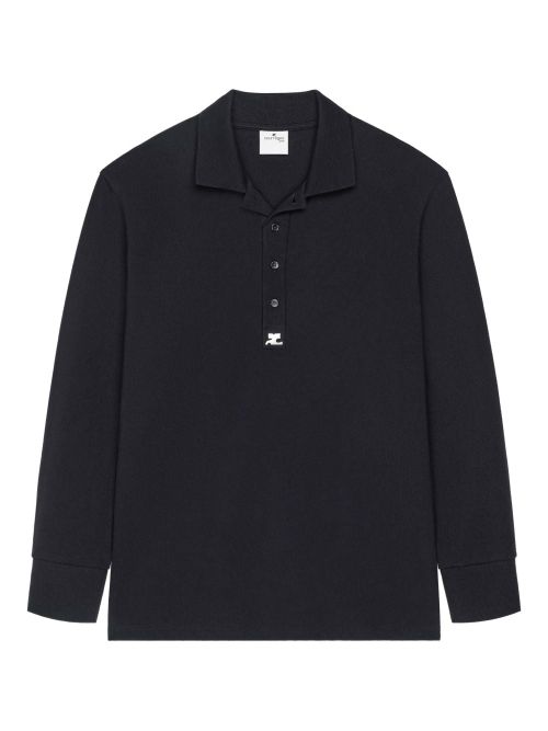 Courrèges Long-sleeve Logo-detail Polo Shirt