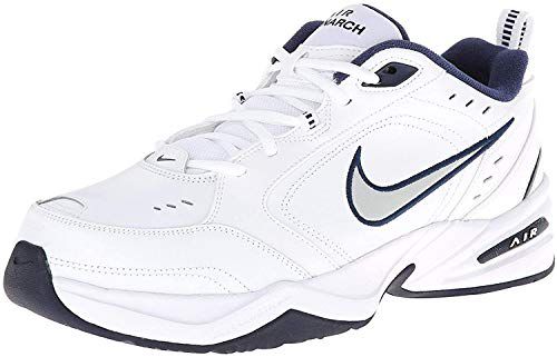 Nike Air Monarch 4 Medium Width Mens WHITE/METALLIC SILVER