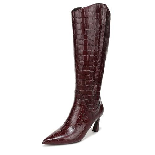 Naturalizer Women's Emily Wide Calf Knee High Boot Chocolate Bar Brown Leather