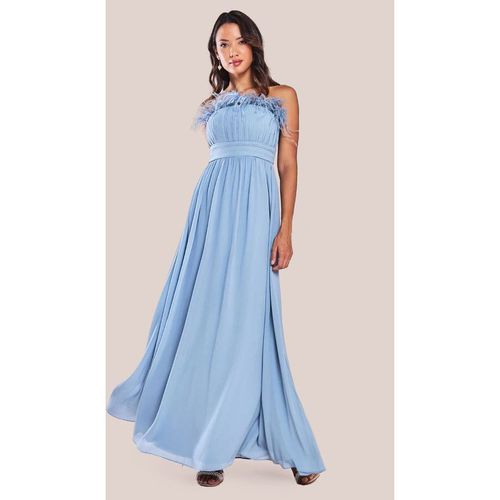 Bridesmaids Chiffon Maxi Dress - Blue by Goddiva