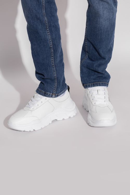 Sports Shoes With Printed Logo, Men's, White