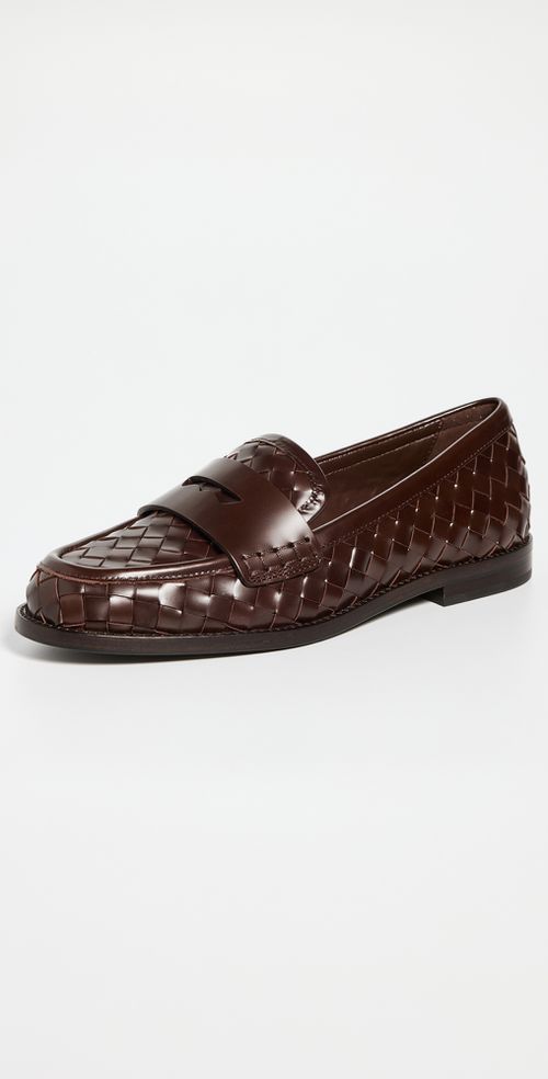Rachel Woven Leather Loafers