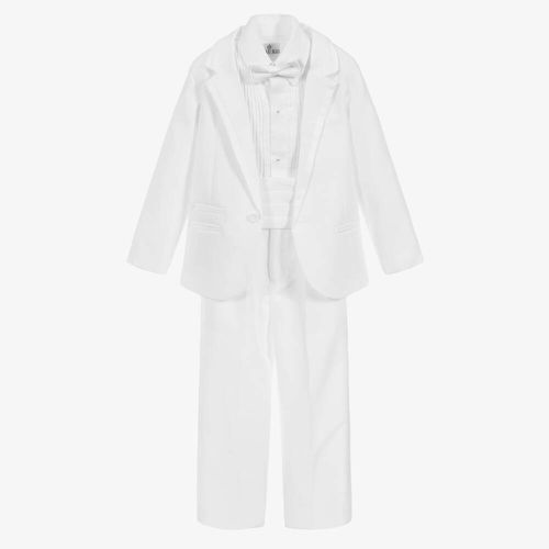 Boys White Tuxedo Suit