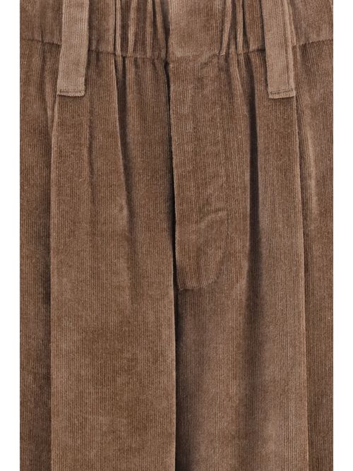 Viscose and Cashmere Trousers — Brown