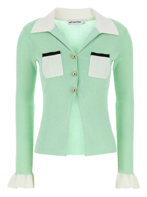 Ribbed cardigan - Green