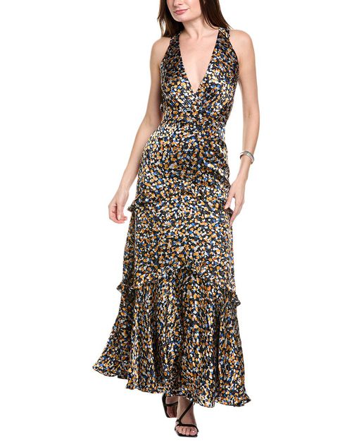 Devore Silk-Blend Maxi Dress