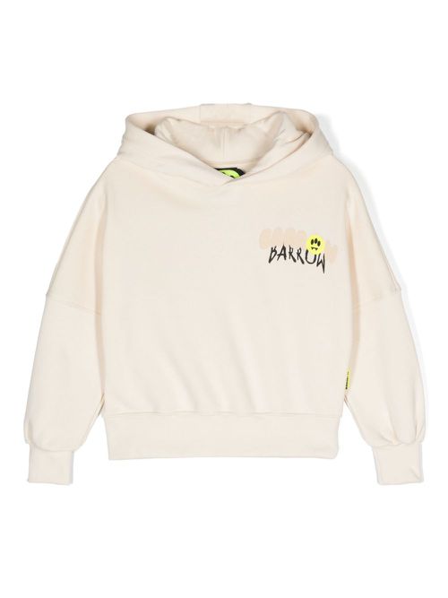 Logo-print hoodie - Neutrals