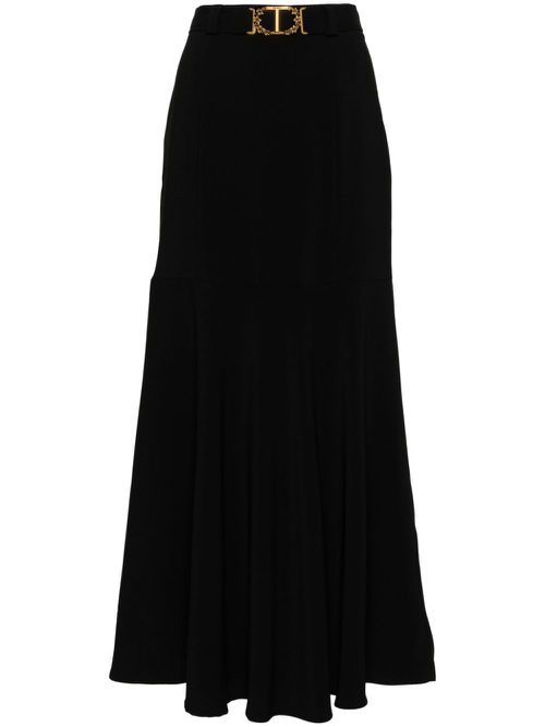 Belted maxi skirt - Black