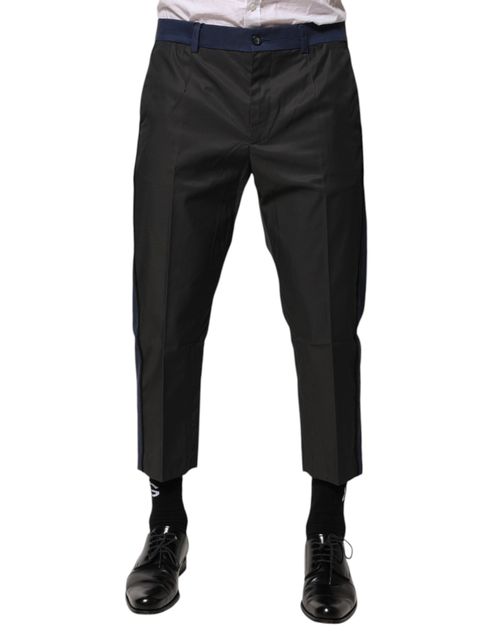 Cropped Nylon-Cotton Chinos — Gray