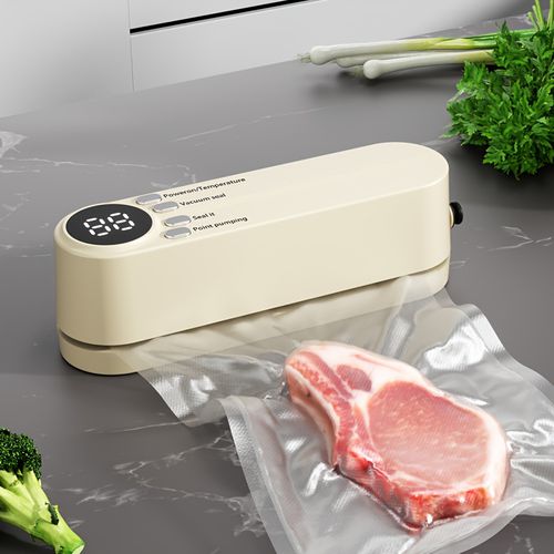 TEMU Multifunctional Automatic Food Sealer, Portable Wireless Vacuum Machine With Snack Sealing Function, External Suction And Air For Long- Food