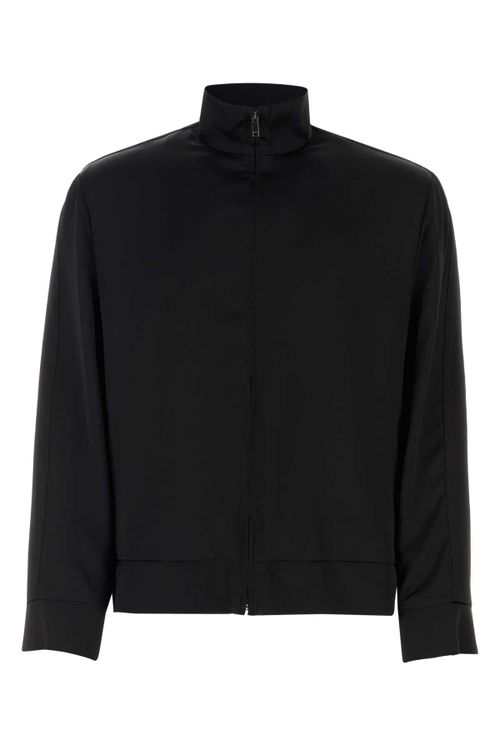 Satin Sweatshirt — Black
