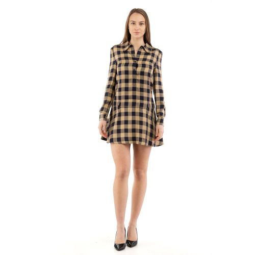 Checkered Viscose Dress — Multicolor