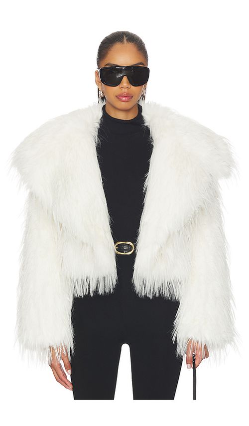 Adrienne Landau Lilith Jacket in White. L. Also in