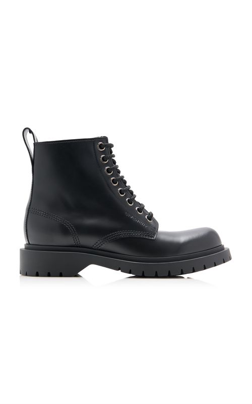 Lace-Up Leather Boots