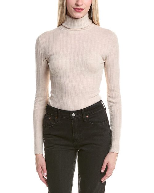 Rib Turtleneck Cashmere Sweater