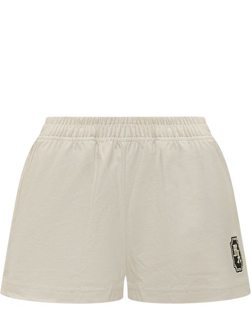 White Solid Shorts